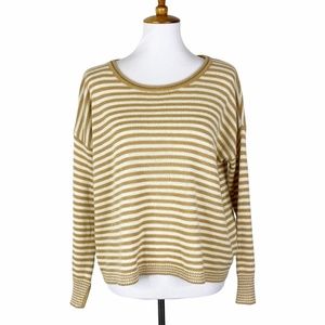 Splendid Striped Oversized Sweater Sz. S Tan White